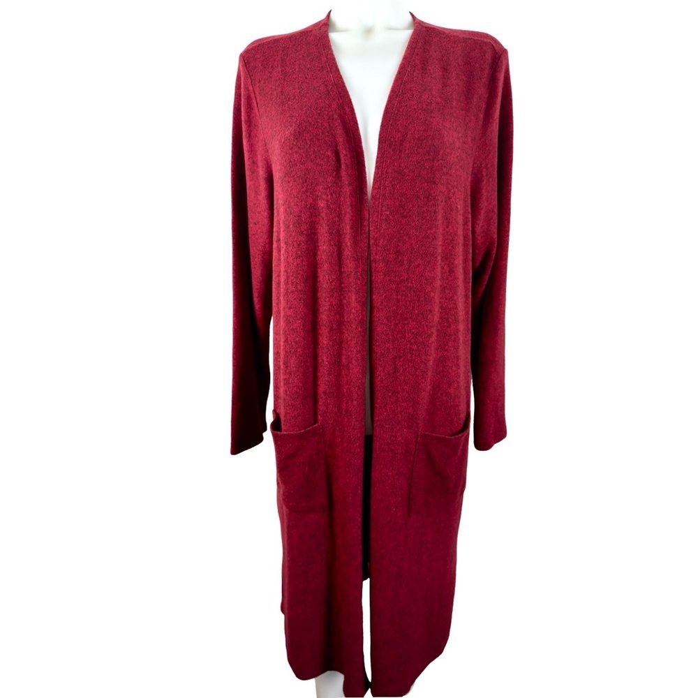 Torrid Super Soft Red Open Front Cardigan Duster Size 2 - Picture 6 of 12